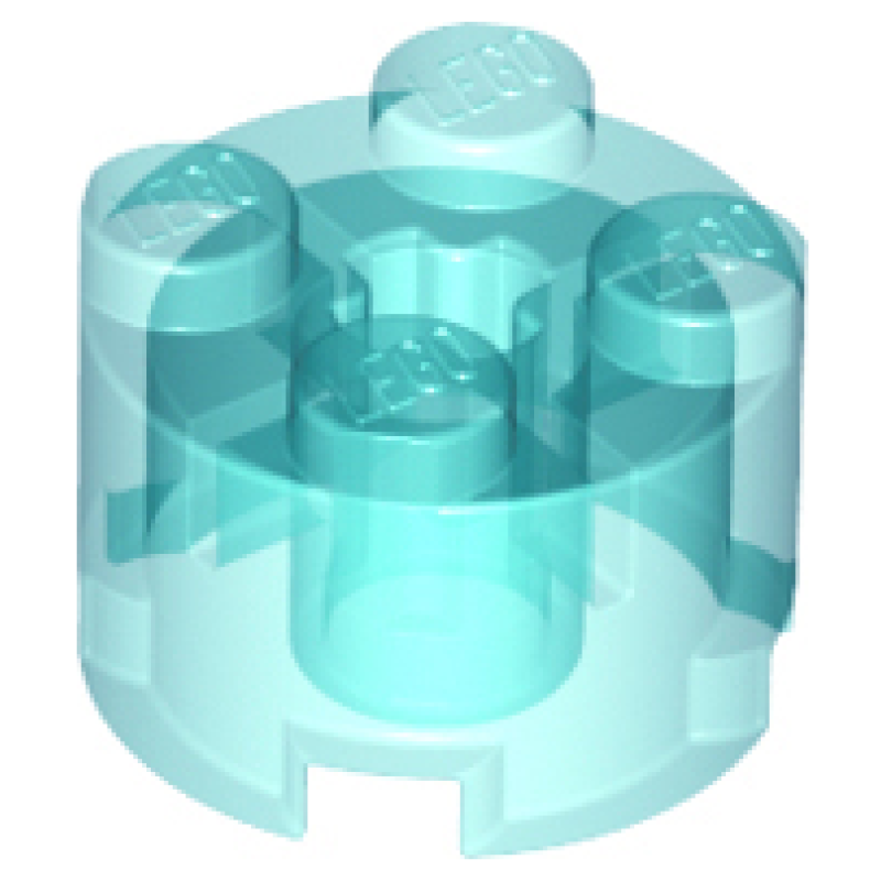 Steen, Rond 2x2 Trans Light Blue